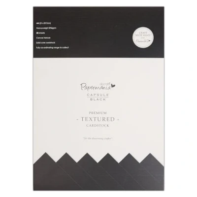 Afbeelding van A4 Textured Premium Cardstock (20pcs) Capsule Black