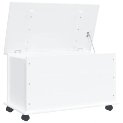 Afbeelding van Opbergkist met wielen ALTA 73x39,5x44 cm massief grenenhout wit