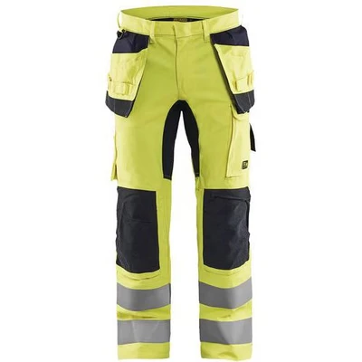 Image de Pantalon multinormes inhérent stretch jaune fluorescent/marine