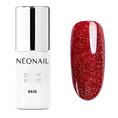 Afbeelding van Neonail Base met glittereffect, 7,2 ml, Red Shine