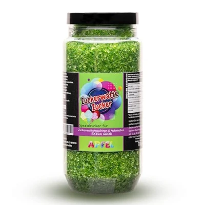 Afbeelding van Hoogwaardige suikerspin suiker appelgroen 700 g speciale suikerkristallen