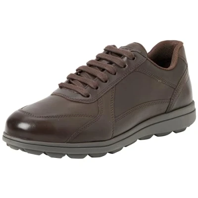 Afbeelding van Geox U Spherica Sneakers laag, Heren, Maat: 43, Coffee Leer