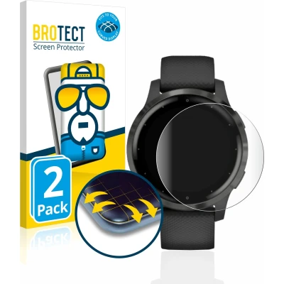 Afbeelding van BROTECT Screenprotector voor Garmin vivoactive 4s (40 mm) Folie Beschermfolie transparant volledig dekking (2 Stuks)