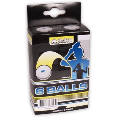 Afbeelding van Buffalo Tafeltennisballen Competitie 3* 6 stuks