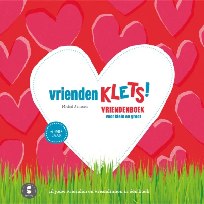 Afbeelding van Vriendenklets rood met hartjes