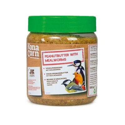 Afbeelding van Konacorn vogelpindakaas met meelwormen 550gr
