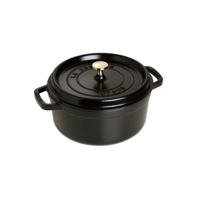 Image de Staub Cocotte ronde 24cm noir 1102425
