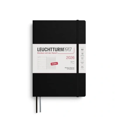 Afbeelding van Leuchtturm1917 Weekly Planner&amp;Notebook A5 12 maanden 2026 Softcover Black