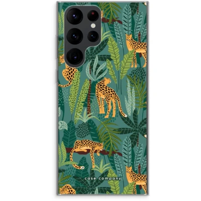 Afbeelding van Case Company® hoesje geschikt voor Samsung Galaxy S22 Ultra Luipaard 2 Soft Cover Telefoonhoesje Bescherming aan alle Kanten en Schermrand