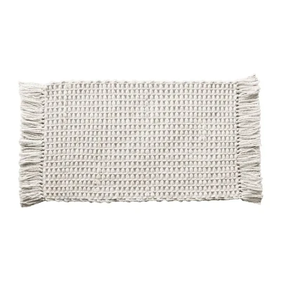 Afbeelding van Heckettlane Madras Badmat 60x100 cm Off White