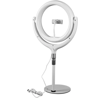 Afbeelding van Bresser Ringlamp BR RL10B Wit Stijlvol Metalen Frame &amp; Dimbaar