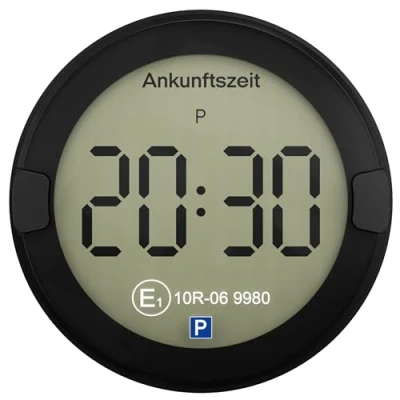 Afbeelding van OOONO P DISC NO2 Elektronische parkeerschijf met goedkeuring voor de auto, automatische digitale KBA volgens StVO