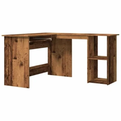 Afbeelding van vidaXL Hoekbureau 120x140x75 cm bewerkt hout oud houtkleurig