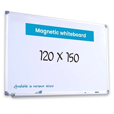 Afbeelding van IVOL Whiteboard 120x150 cm Magnetisch Gelakt staal met Montagemateriaal