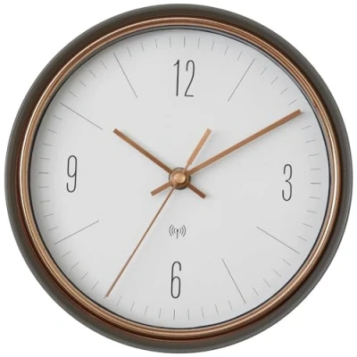 Afbeelding van TFA Dostmann 60.3547.10 Wandklok Zendergestuurd 22.3 cm x 7 Grijs, Koper