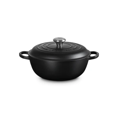 Afbeelding van Le Creuset Gietijzeren Braadpan Marmite Met Hoge Deksel 26cm Zwart