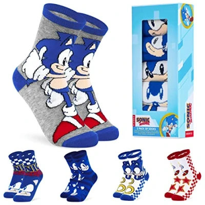 Afbeelding van SONIC THE HEDGEHOG Kindersokken 5 paar sokken voor kinderen, jongens, Blauw/Grijs