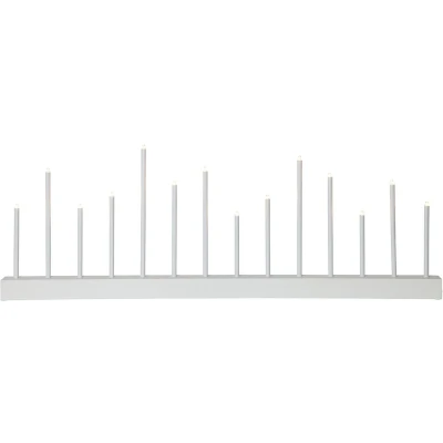 Afbeelding van Star Trading Buzz kaarsenboog, wit, modern, metaal, 14 lichtpunten, hout, 77cm