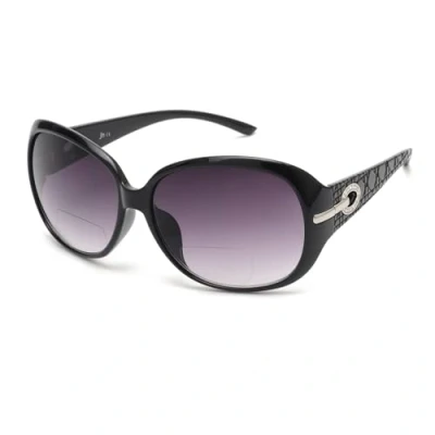 Afbeelding van JM Klassieke bifocale zonnebril voor dames Vintage leesbril UV bescherming, zwart.