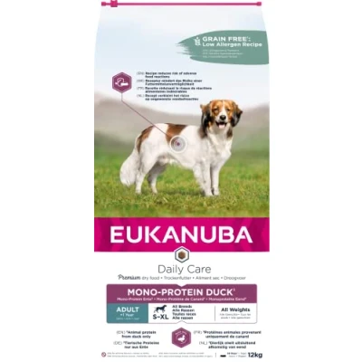 Afbeelding van Eukanuba Hondenvoer Daily Care Eend Adult Mono Proteine 12 kg