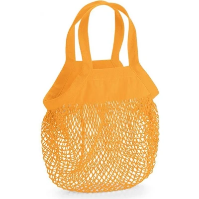 Afbeelding van Organic Cotton Mini Mesh Grocery Bag (Amber Geel)