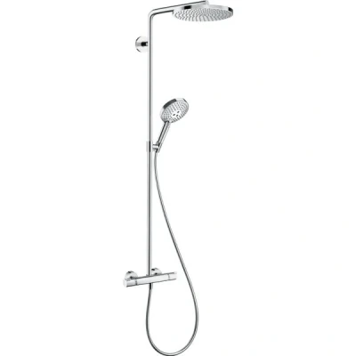 Afbeelding van Hansgrohe Raindance PowderRain Select S 240 2jet showerpipe: m. Ecostat Comfort douchekraan thermostatisch Raind. 120 3jet handdouche en