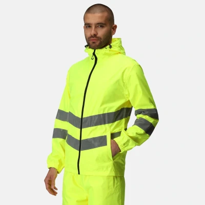 Afbeelding van Regatta Pro Hi Vis Packaway Jacket RG497 Yellow L