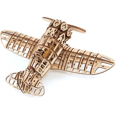 Afbeelding van Eco Wood Art 3D Mechanische Puzzel Airplane, 1607, 42x28,7x15,4cm