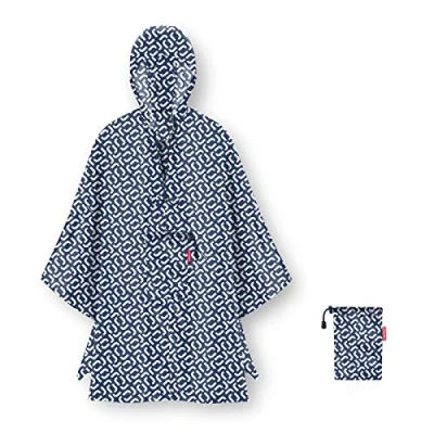 Afbeelding van Reisenthel Mini Maxi Poncho Regenponcho Opvouwbaar Signature Navy Blauw