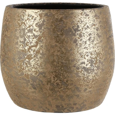 Afbeelding van Mica Decorations Clemente Bloempot H31 x Ø38 cm Terra Goud