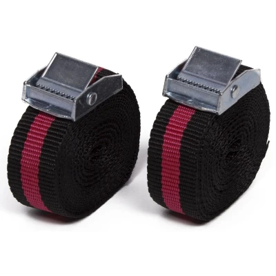 Afbeelding van Benson Spanband Set met Snelsluiting Rood/Zwart 2.5 meter 2 stuks