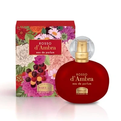 Afbeelding van Helan, Rosso d&#039;Ambra omhullende damesgeur met zoete amandelen, fruitige eau de parfum voor dames, houtachtig amber, damesgeuren evenwichtige en kruidige noten, geur gemaakt in Italië, 50