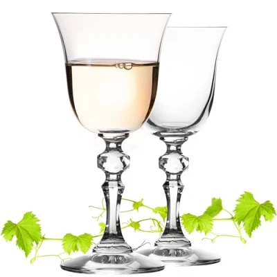 Afbeelding van Imperial Set van 2 elegante witte wijnglazen, 150 ml, serie &quot;Vintage&quot;, kristalglas, vaatwasmachinebestendig