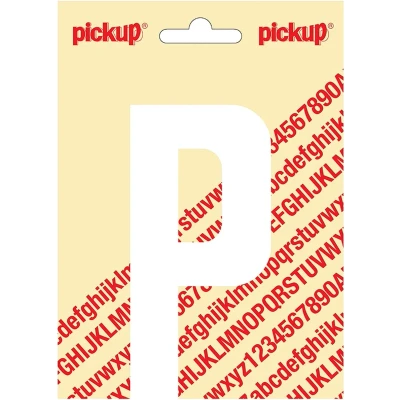 Afbeelding van Plakletter Nobel Sticker witte letter P Pickup