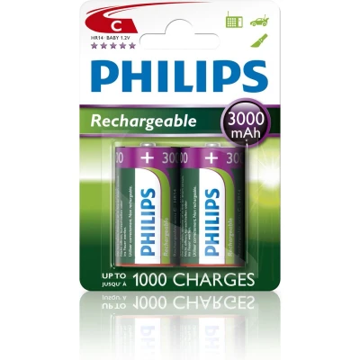 Afbeelding van Philips C Oplaadbare Batterijen R14B2A300 2 stuks