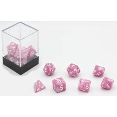 Afbeelding van Dobbelstenen Roze Gothic 7 set Brick