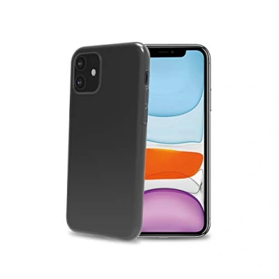 Afbeelding van celly tpu back cover geschikt voor Apple iphone 11 pro max zwart transparant