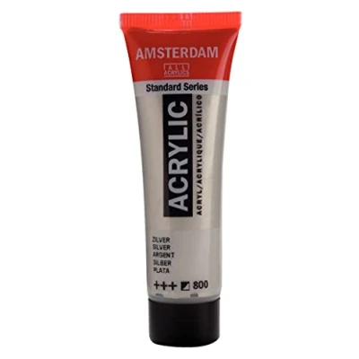 Image de Peinture Acrylique en tube argent 20ml Amsterdam
