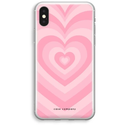 Afbeelding van Case Company® hoesje geschikt voor iPhone X Hart Roos Soft Cover Telefoonhoesje Bescherming aan alle Kanten en Schermrand