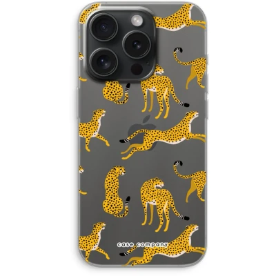Afbeelding van Case Company® hoesje geschikt voor iPhone 15 Pro Luipaard Soft Cover Telefoonhoesje Bescherming aan alle Kanten en Schermrand