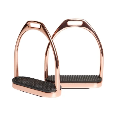 Image de Harry&#039;s Horse Étriers Fillis Droit Or rose 12cm