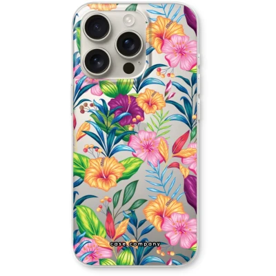 Afbeelding van Case Company® hoesje geschikt voor iPhone 16 Pro Tropisch 2 Soft Cover Telefoonhoesje Bescherming aan alle Kanten en Schermrand
