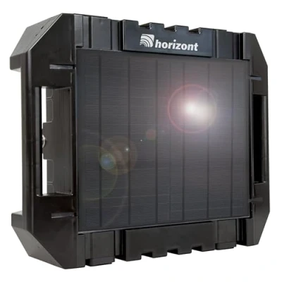 Afbeelding van horizont Ran® AS1800SC Électrificateur de clôture solaire 12 V Avec panneau intégré 15 W Pour une longueur 10 km, 5 filets électroniques (50 m) (puissance sortie 1,8 J