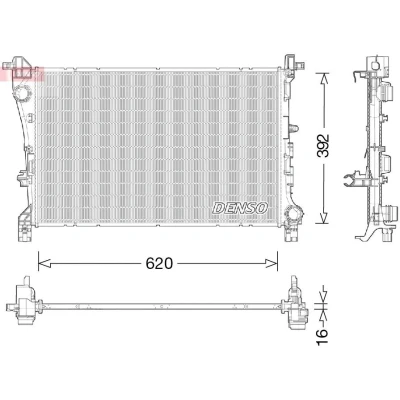 Afbeelding van DENSO DRM09046 Radiateur 620 392 16 FIAT: 500L