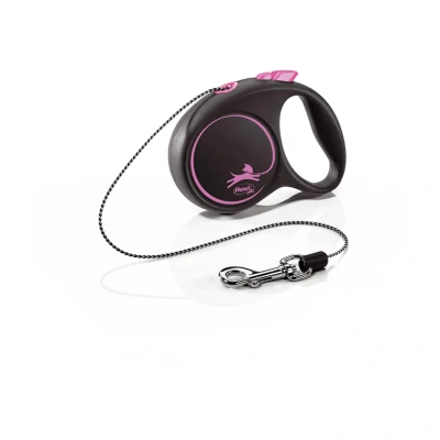 Afbeelding van Flexi Black Design Koord Xs 3 m Hondenriem Pink&amp;Zwart