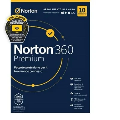 Afbeelding van Norton 360 Premium Antivirusbeveiliging Italiaans 1 licentie(s) jaar
