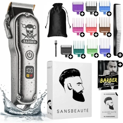 Afbeelding van Professionele Draadloze Tondeuse Mannen Hoofdhaar Cheveux Haar Haartrimmer Kapper Machine Haartondeuse Trimmer Baard Trimapparaat Barber Hair Clipper Kappersset