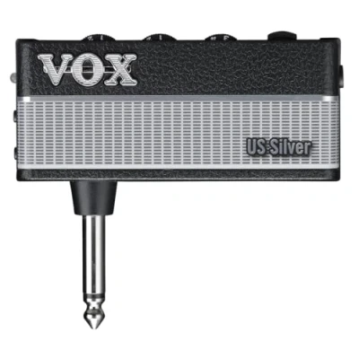 Image de VOX AMPLUG 3 US SILVER Mini Amplificateur Portable Guitare Électrique,Son Inspiré par Twin/Bandmaster,Effets Tremolo/Chorus/Delay/Reverb, 2 Canaux, Contrôles Gain/Tone/Volume,Sortie Casque+Aux In
