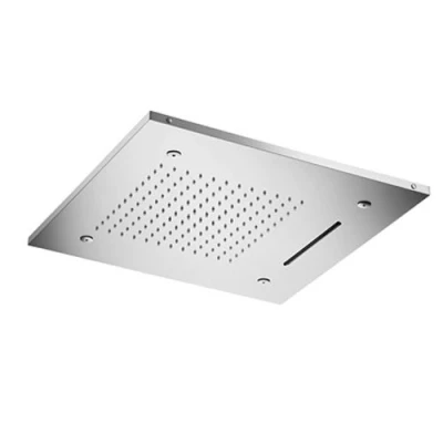 Afbeelding van HotBath Mate inbouwhoofddouche vierkant 50x50cm met cascade en spray inclusief LED verlichting Chroom