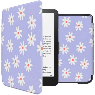 Afbeelding van imoshion E reader Hoesje Geschikt voor Amazon Kindle Colorsoft Signature Edition (2024), Paperwhite (2024) Design Sleepcover Bookcase Flowers Distance